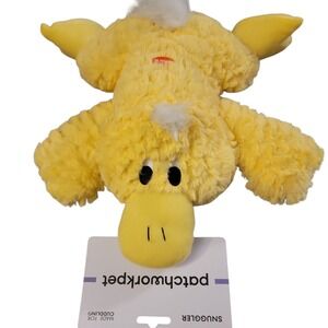 Patchwork Pet Pastel Platypus Snuggler Dog Toy Squeaky Yellow‎